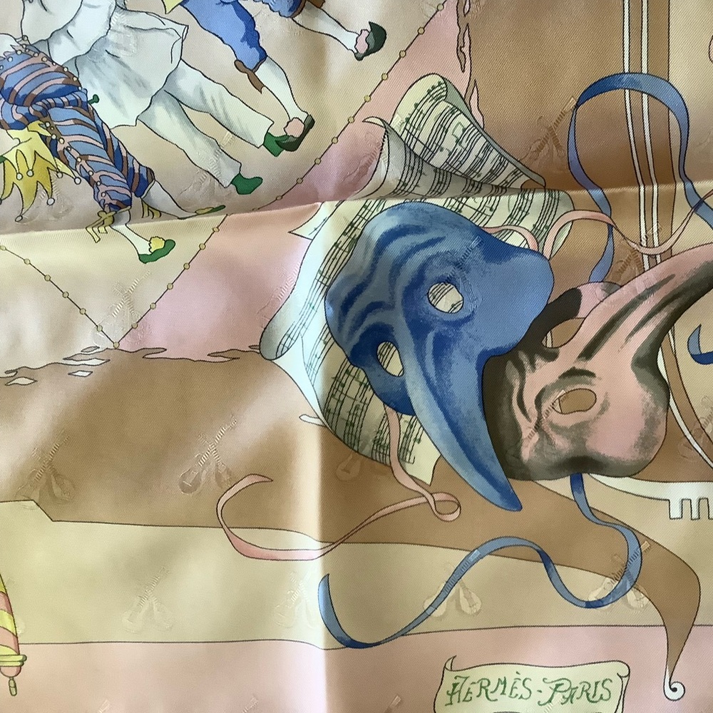 Hermes original silk scarf 33 by 33 inches